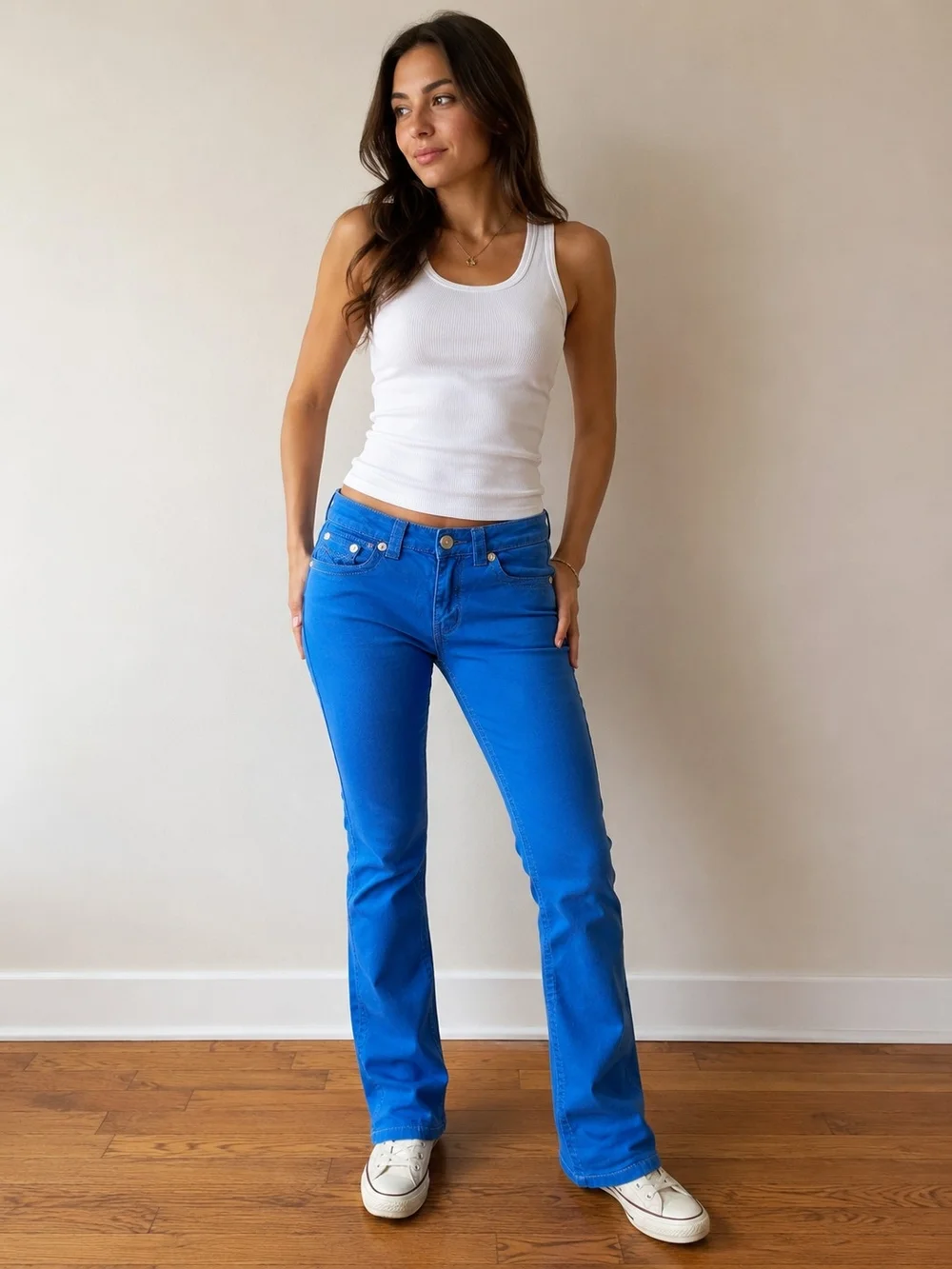 True Religion Billy Super T Bootcut Jeans Women's Size 29 Royal Blue Low Rise - Picture 1 of 9